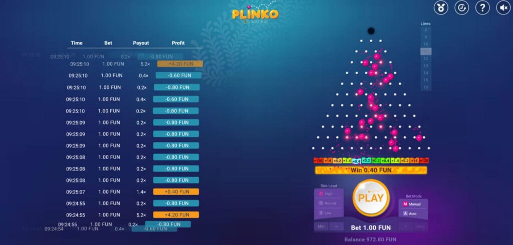 Jogar Plinko
